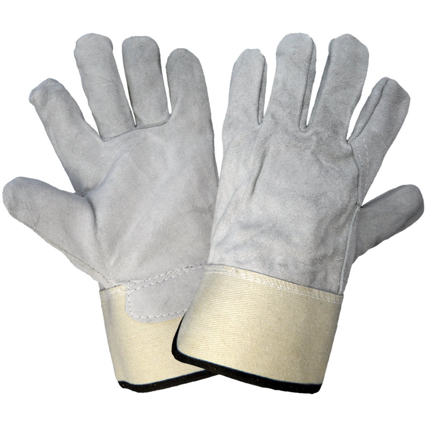 Split Cowhide Leather Gloves with Full Leather Back