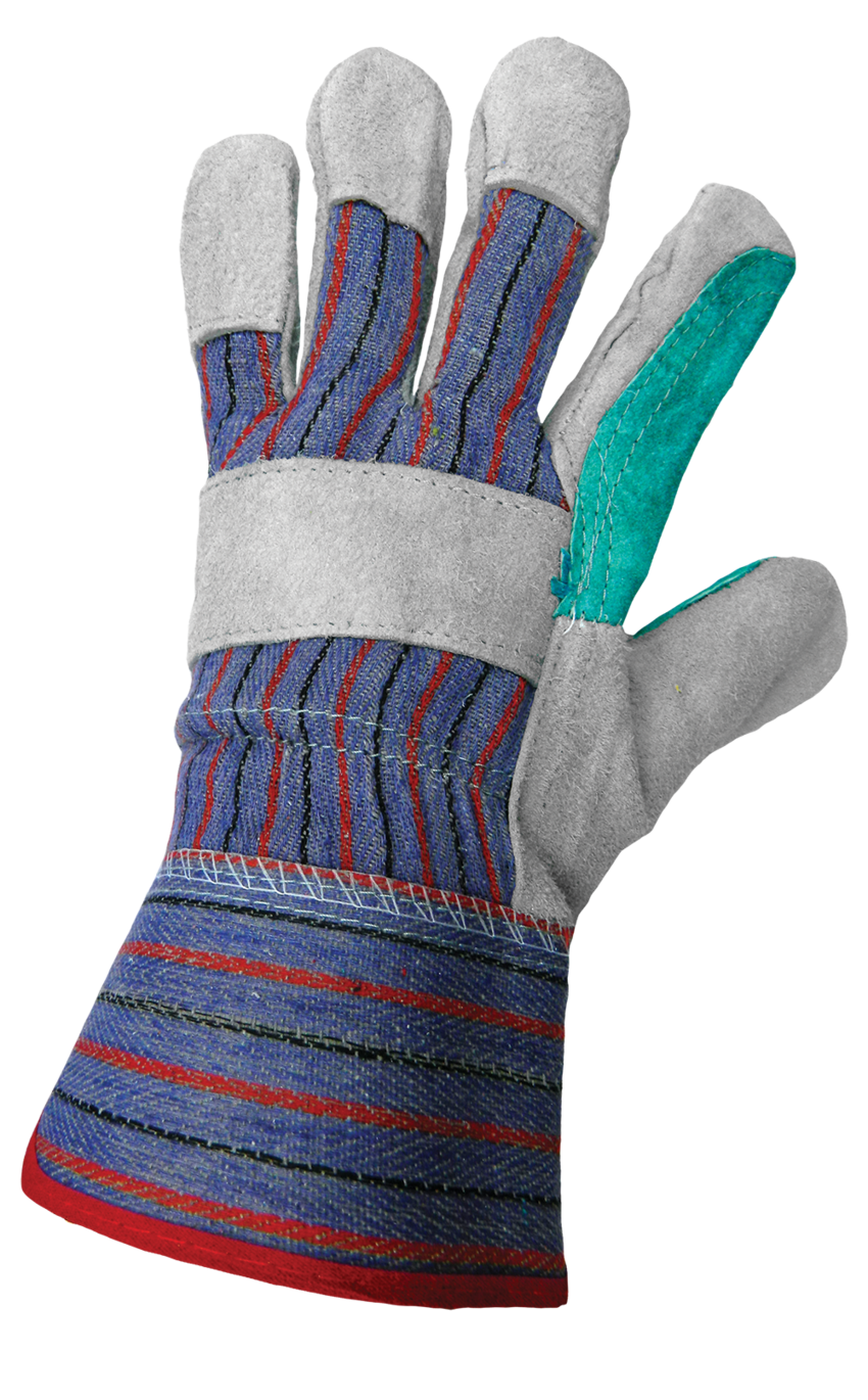 Economy Split Cowhide Double Palm Gloves