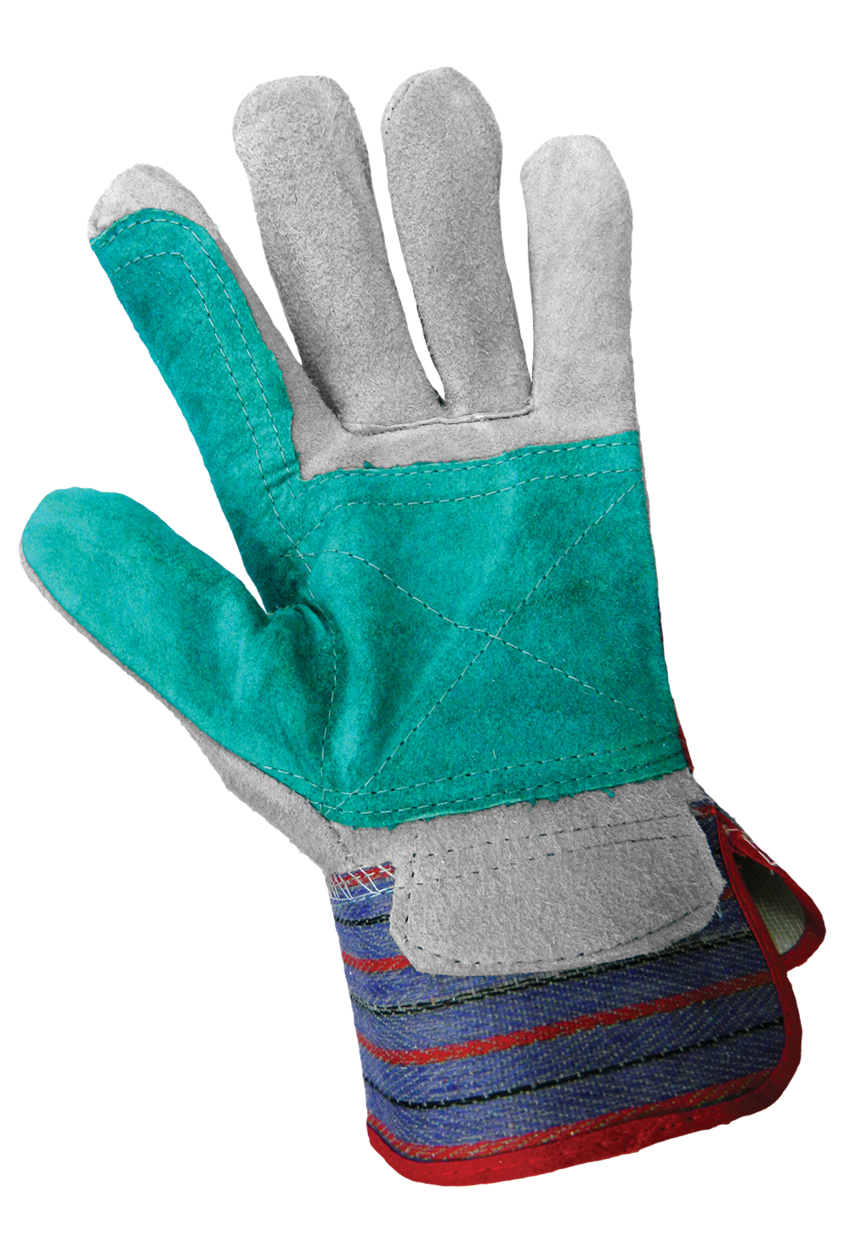 Economy Split Cowhide Double Palm Gloves