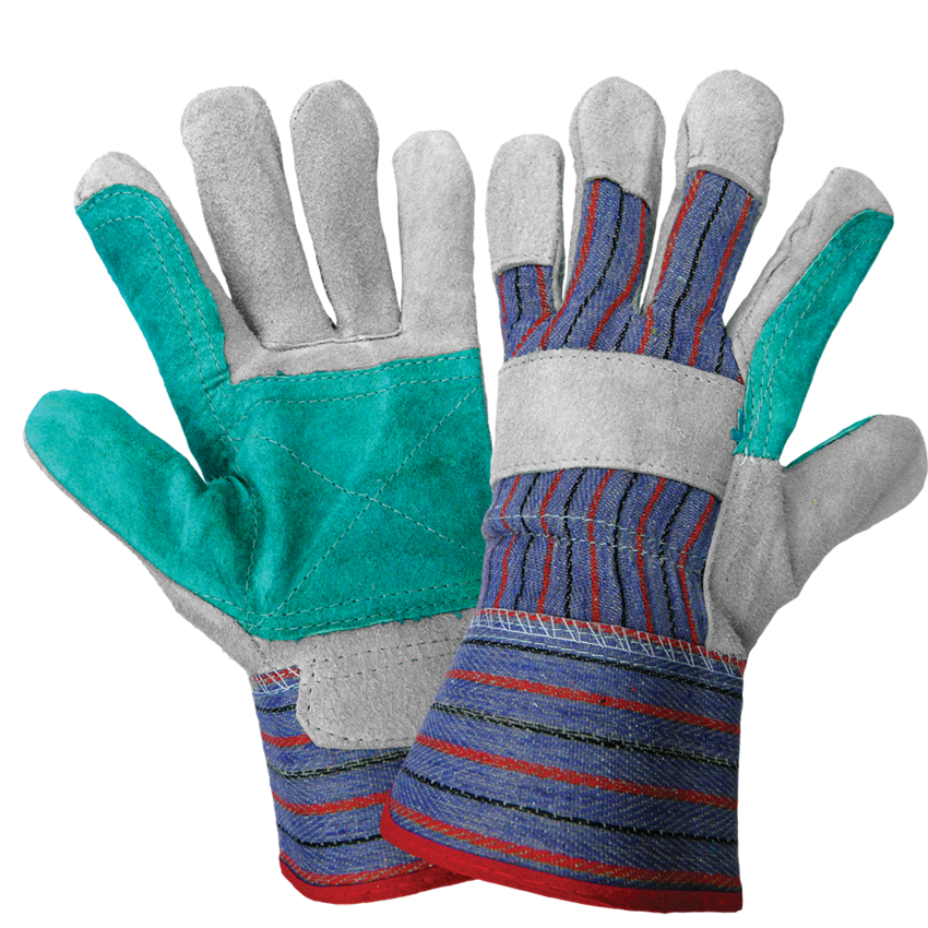 Economy Split Cowhide Double Palm Gloves