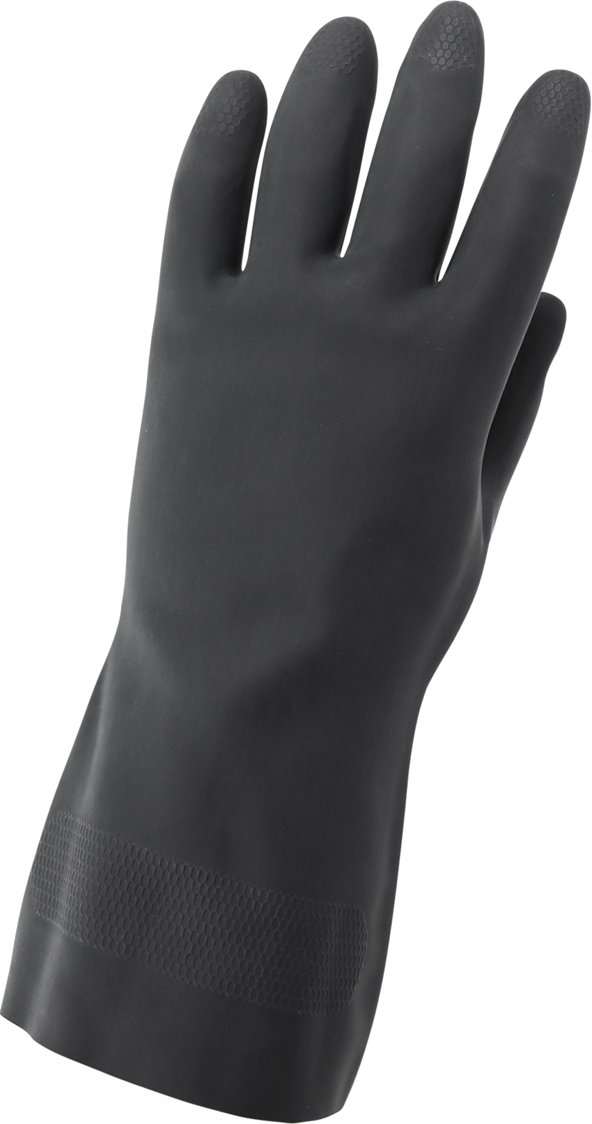 FrogWear® Premium Black Flock-Lined 30-Mil Neoprene Unsupported Gloves with Honeycomb Pattern Grip