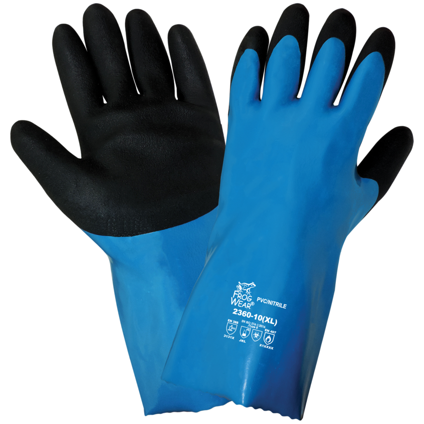 FrogWear® Premium Super Flexible Waterproof Chemical Handling Gloves