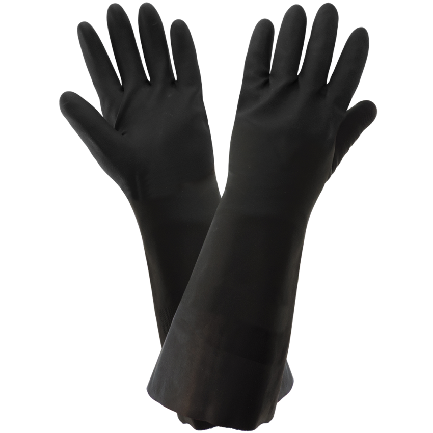 FrogWear® Supported Rough Finished Neoprene Chemical Handling Gloves - LIMITED STOCK