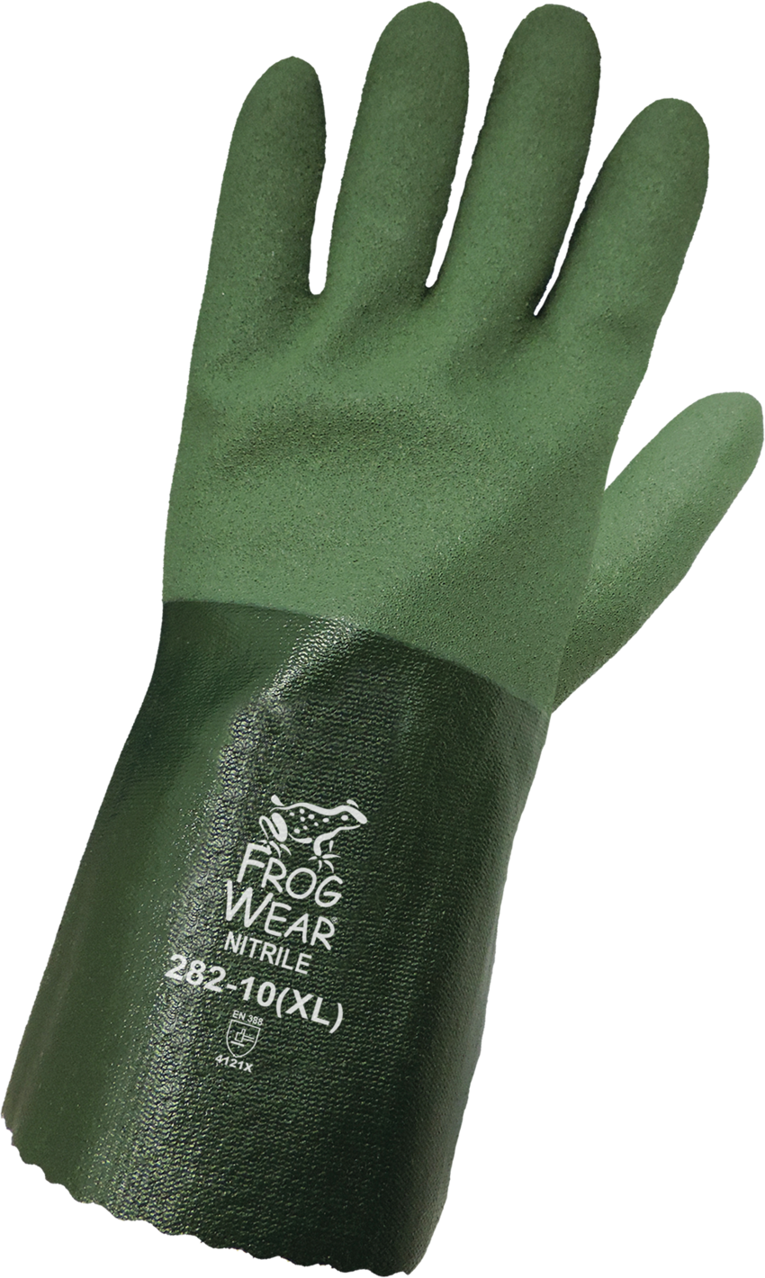 FrogWear® Mach Finish Double-Coated Nitrile Waterproof Gloves