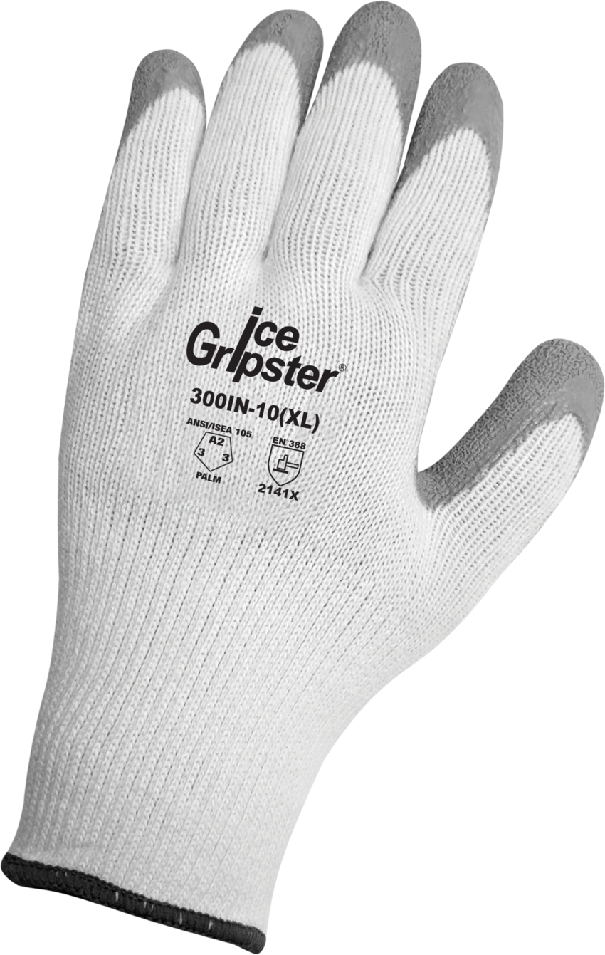 Ice Gripster® Insulated Seamless Rubber Palm Coated Gloves with Cut, Abrasion, and Puncture Resistance