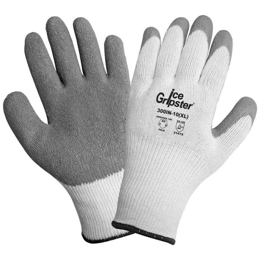 Ice Gripster® Insulated Seamless Rubber Palm Coated Gloves with Cut, Abrasion, and Puncture Resistance