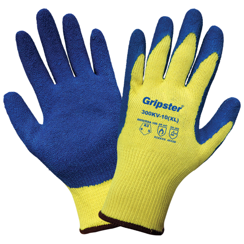 Gripster® Cut Resistant Gloves Made with Aramid Fiber and a Rubber Coated Palm