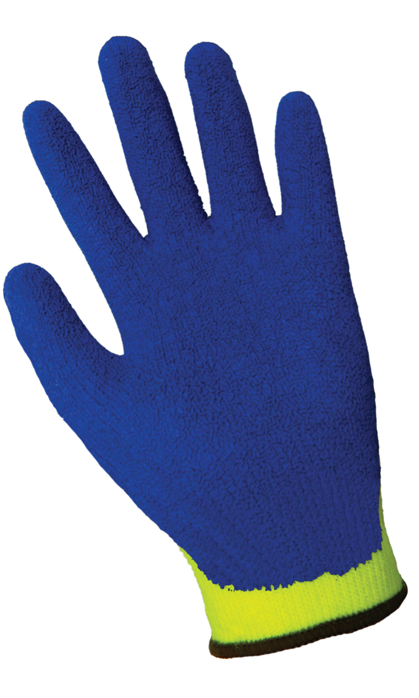 Gripster® Cut, Abrasion, and Puncture Resistant High-Visibility Etched Rubber-Coated Palm Gloves