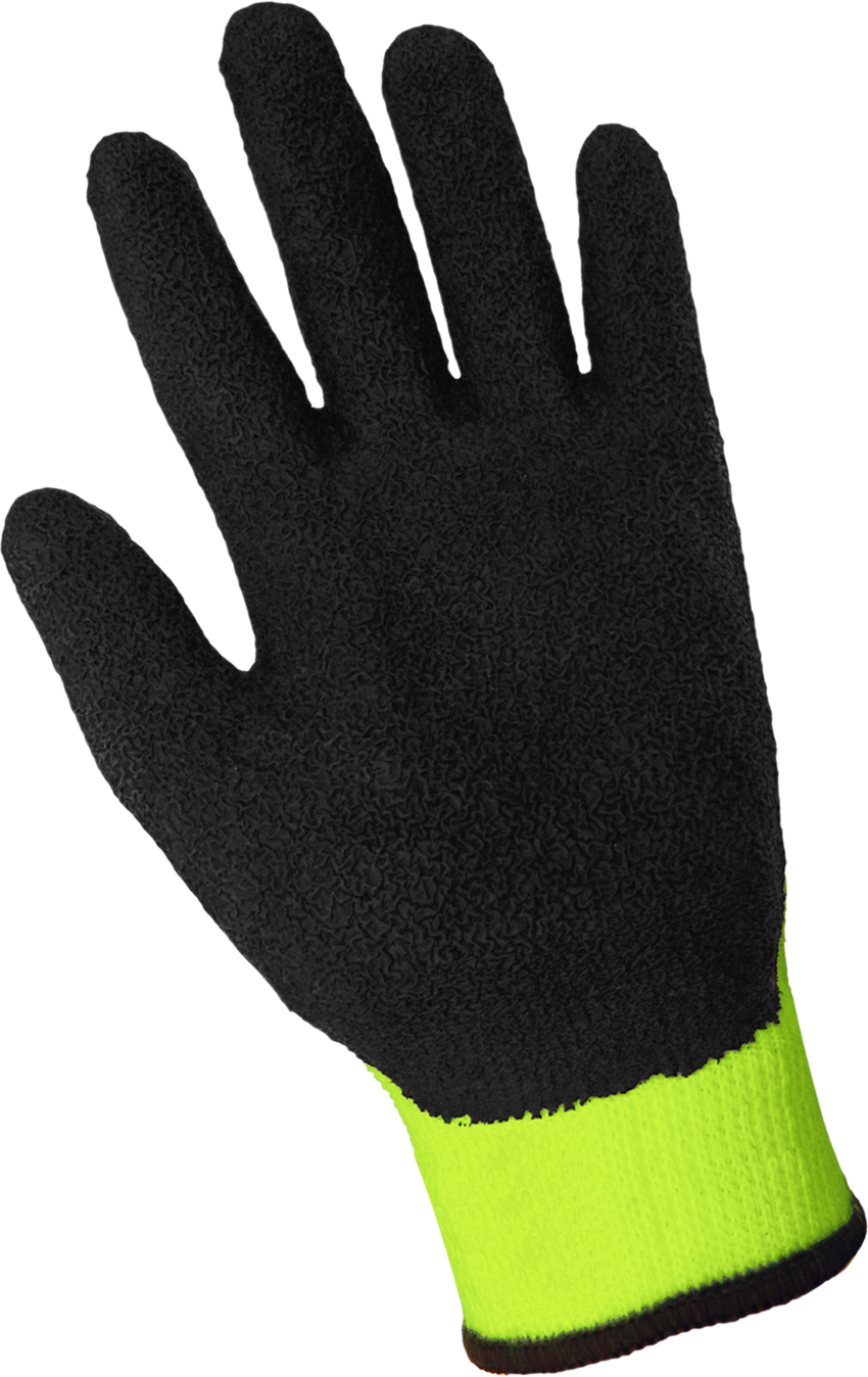 Gripster® Cut, Abrasion, and Puncture Resistant High-Visibility Etched Rubber-Coated Palm Gloves