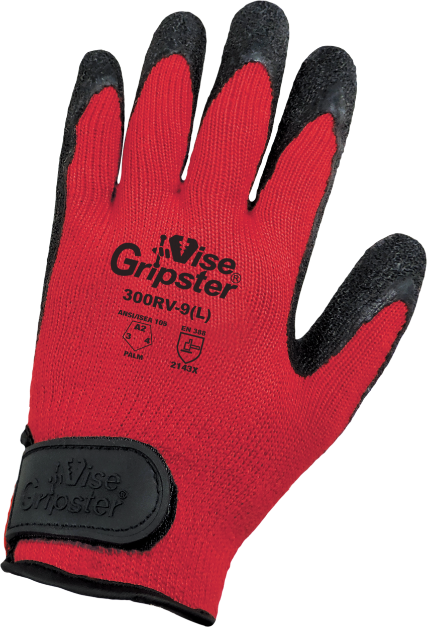 Vise Gripster® Mechanics Style Rubber Coated Gloves with Cut, Abrasion, and Puncture Resistance