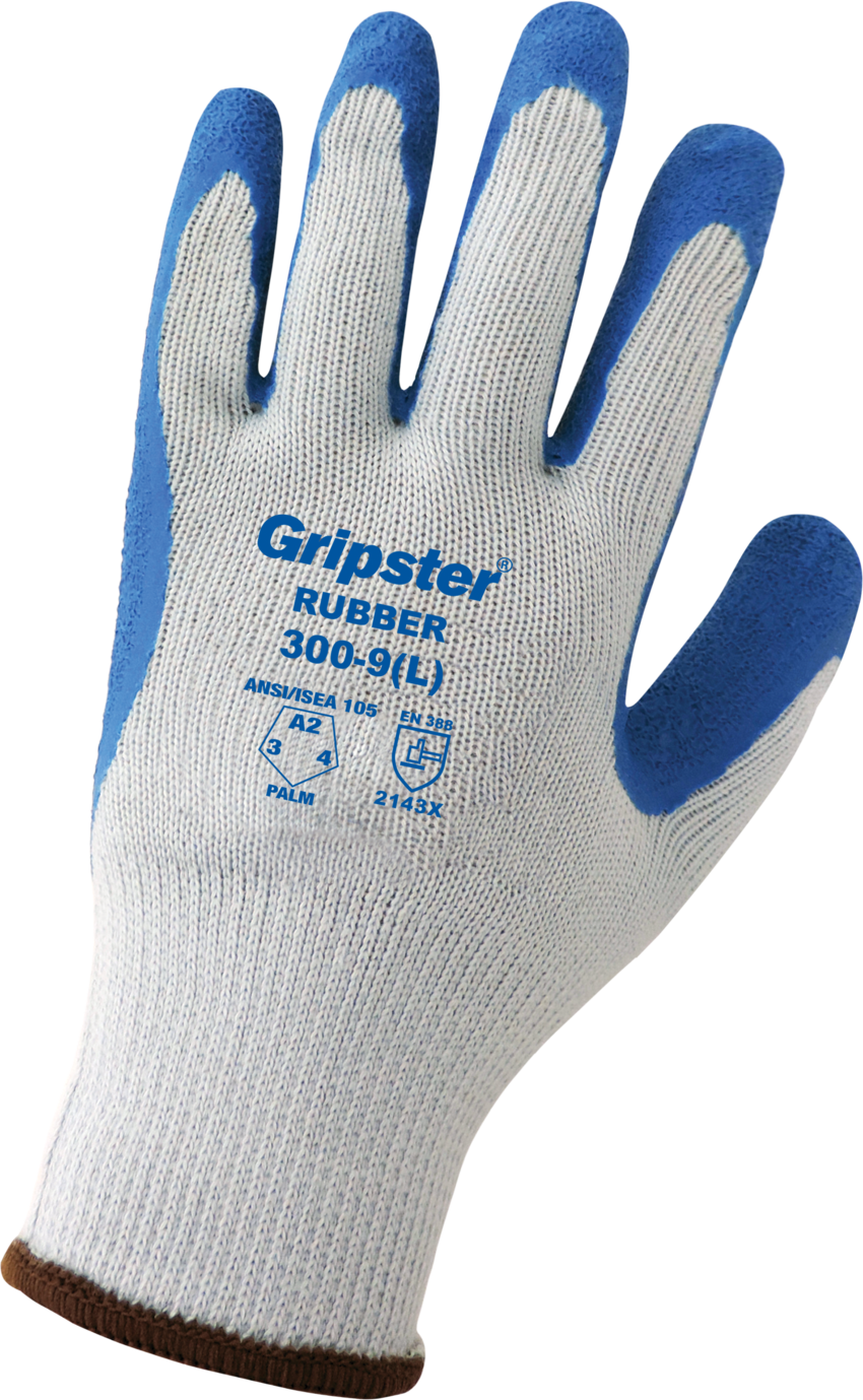 Gripster® Seamless Gray Rubber Palm Coated 10-Gauge Polyester Gloves with Cut, Abrasion and Puncture Resistance