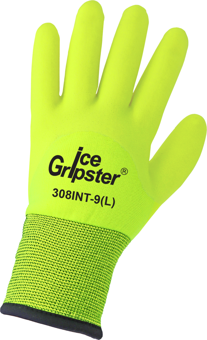 Ice Gripster® High-Visibility Insulated Gloves with Three-Quarter Coated Palm