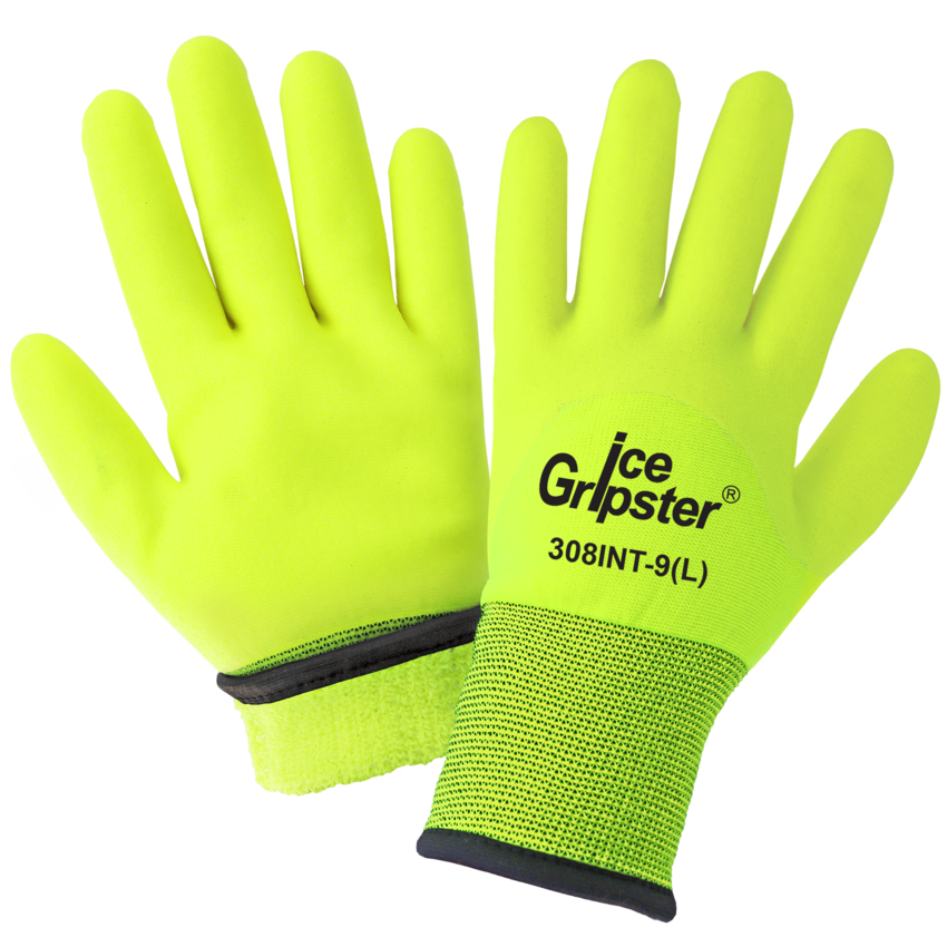 Ice Gripster® High-Visibility Insulated Gloves with Three-Quarter Coated Palm