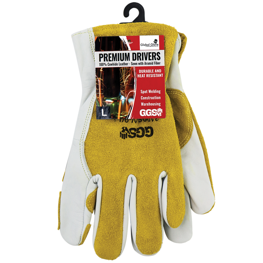 Premium Cowhide Drivers Gloves Commonly Used for Spot Welding