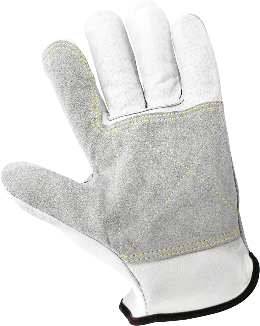 Premium Goatskin Palm and Split Cowhide Back Drivers Gloves