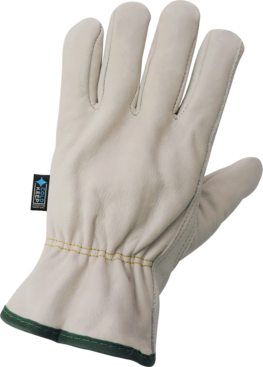 Cowhide Leather Insulated Driver Style Retail-Tagged Gloves