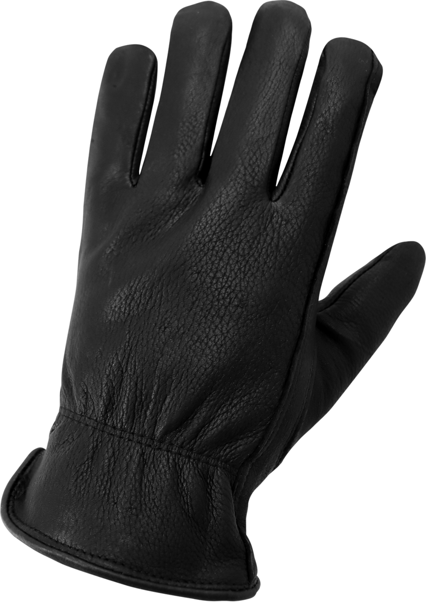 Premium Black Deerskin Leather Insulated Gloves