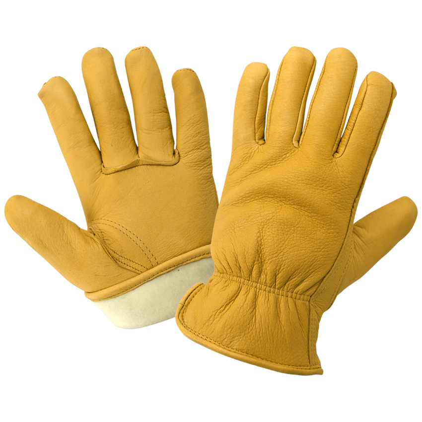 Premium-Grade Grain Deerskin Insulated Gloves