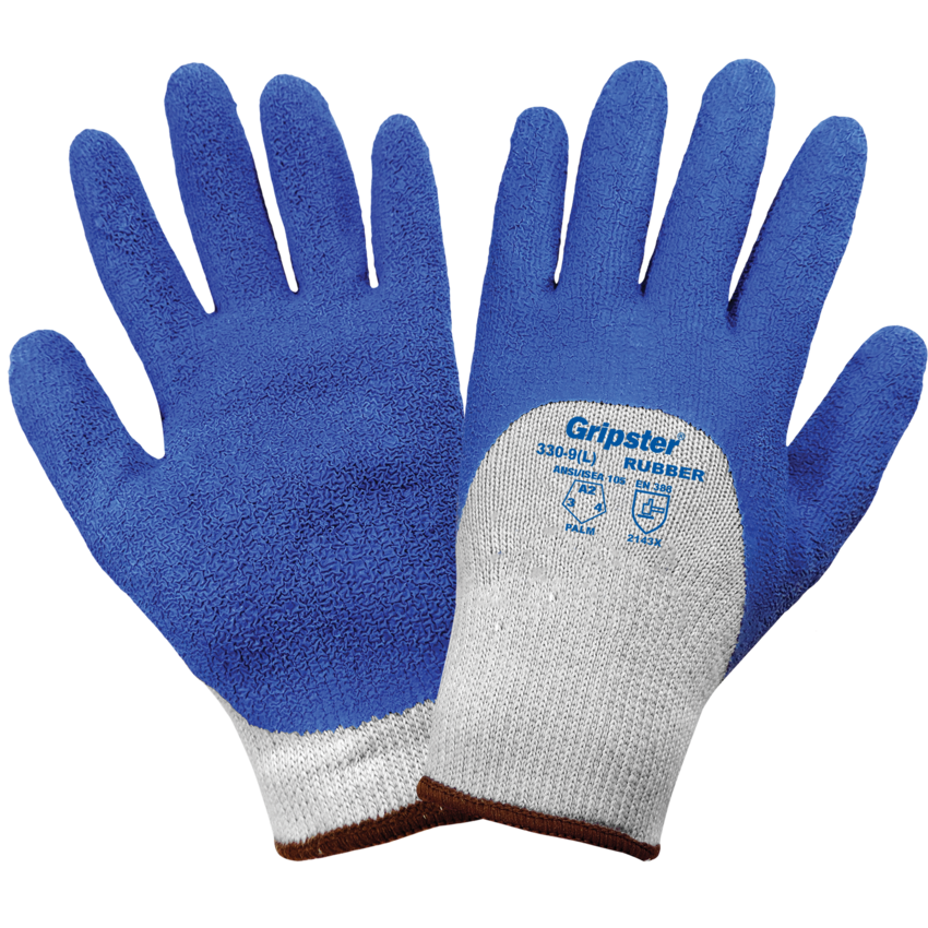 Gripster® Three-Quarter Etched Rubber Grip Coated Palm Multi-Purpose Gloves with Cut, Abrasion, and Puncture Resistance