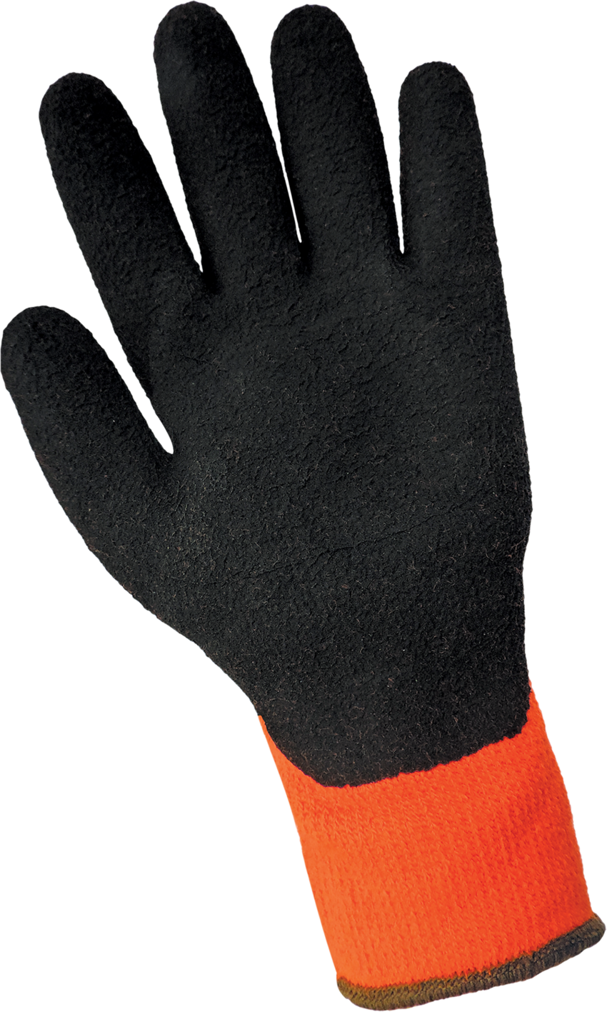 Ice Gripster® Three-Quarter Foam Rubber Coated Palm High-Visibility Low Temperature Gloves with Cut, Abrasion, and Puncture Resistance