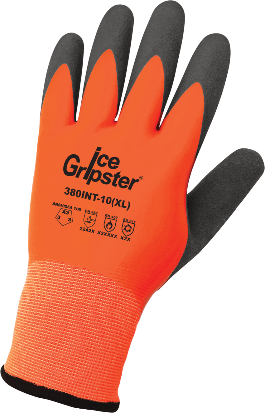 Ice Gripster® Cut, Abrasion, and Puncture Resistant High-Visibility Double-Coated Low Temperature Gloves