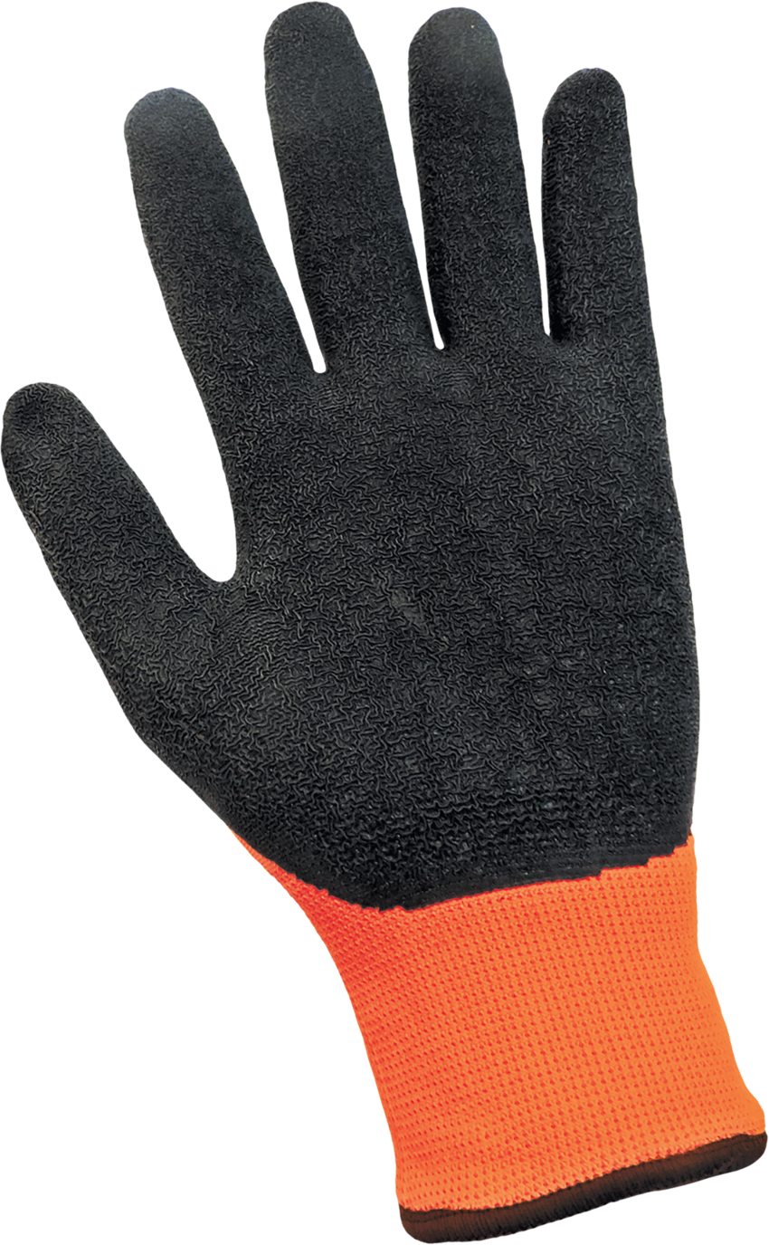 Ice Gripster® Water Repellent Seamless Etched Rubber Coated Palm Low Temperature Gloves with Cut, Abrasion, and Puncture Resistance