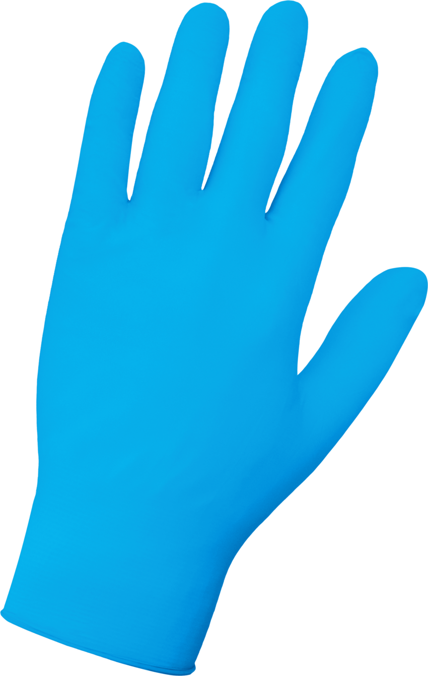 Panther-Guard® Medical-Grade, Powder-Free, Blue Nitrile/Vinyl Blended, 5-Mil, Smooth Finish, 9.5-Inch Disposable Examination Gloves