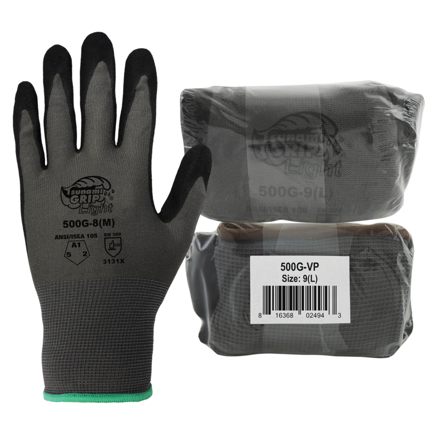 Tsunami Grip® Light Mach Finish Nitrile-Coated Vend-Pack Gloves with Cut, Abrasion, and Puncture Resistance