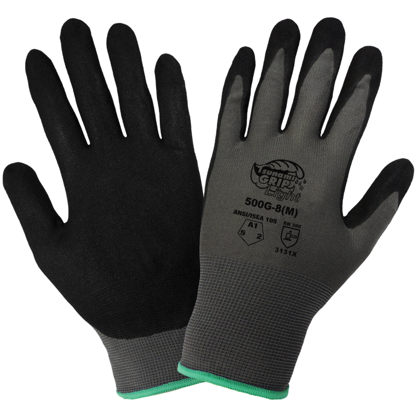 Tsunami Grip® Light Mach Finish Nitrile-Coated Retail Tagged Gloves with Cut, Abrasion, and Puncture Resistance