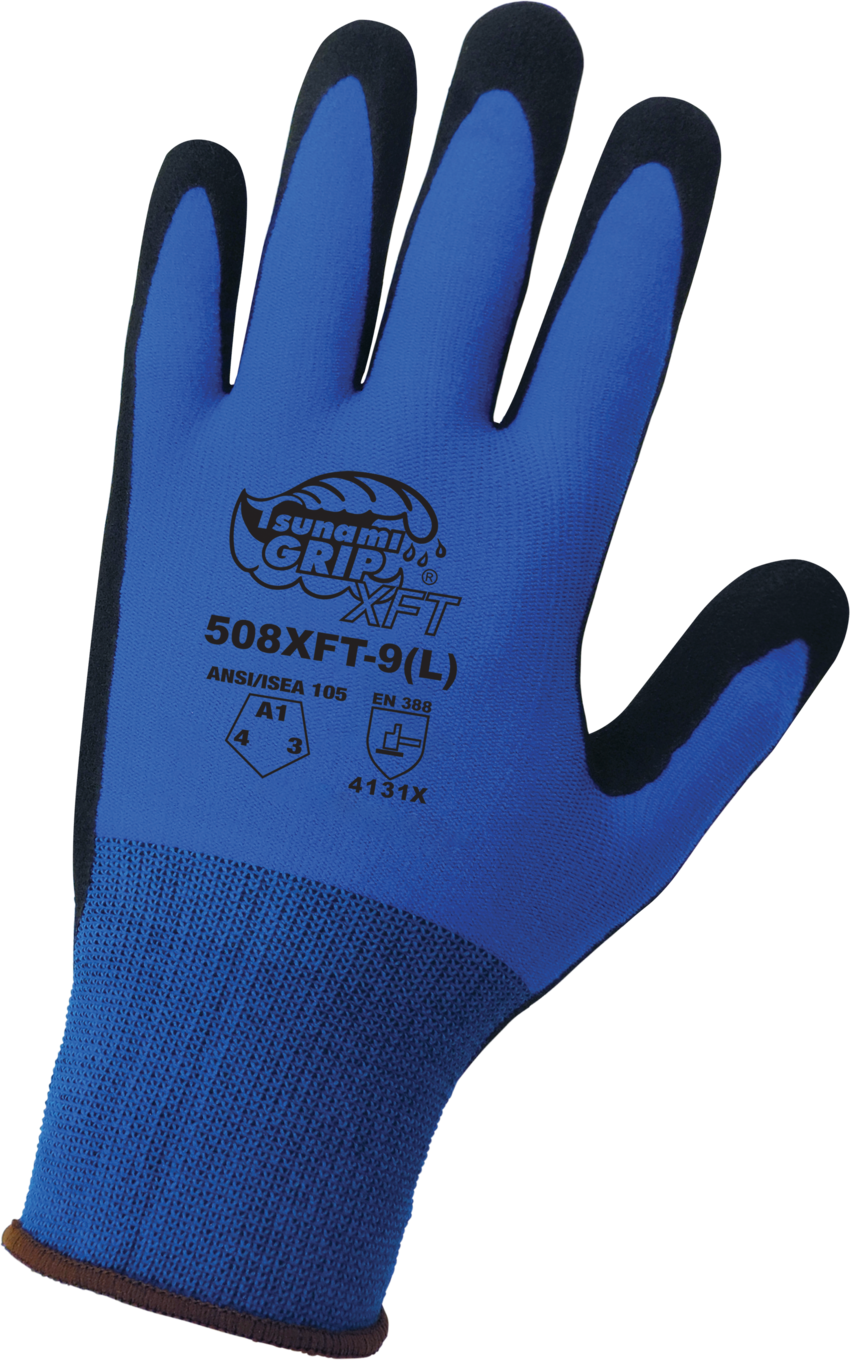 Tsunami Grip® XFT Seamless Xtreme Foam Technology Coated General Purpose Gloves with Cut, Abrasion, and Puncture Resistance