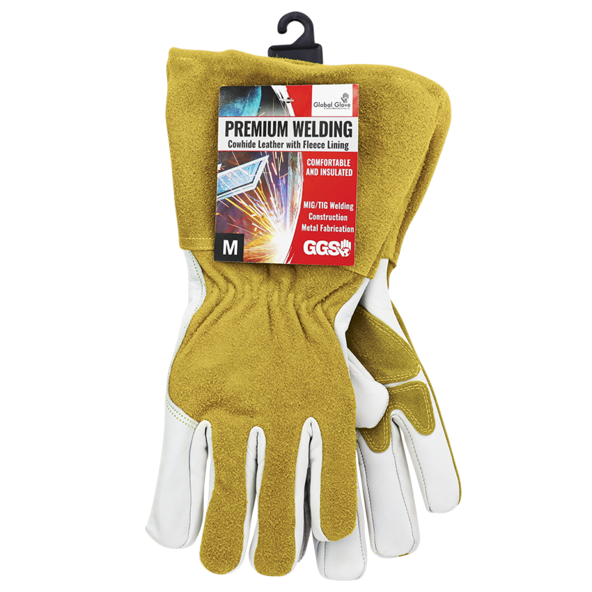 Premium Multi-Hazard Cowhide Welding Gloves with Fleece Lining