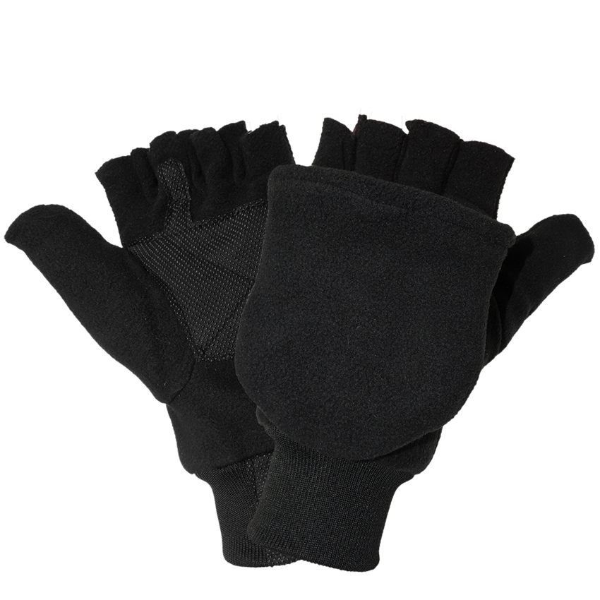 Insulated Fleece Fingerless Flip-Up Mittens