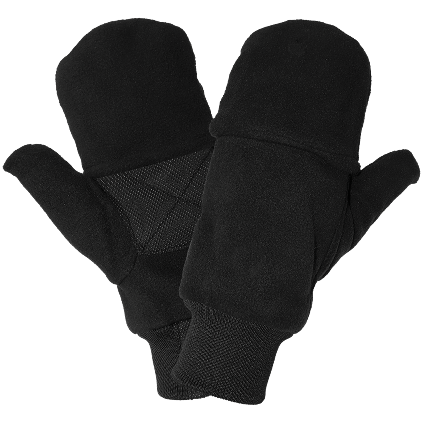 Insulated Fleece Fingerless Flip-Up Mittens