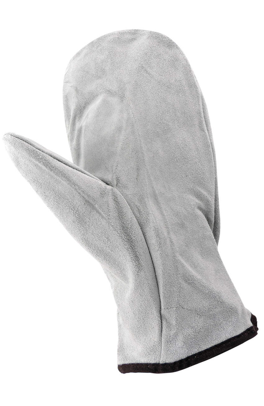 Quality Split Cowhide Leather Cotton Pile Lined Mitten