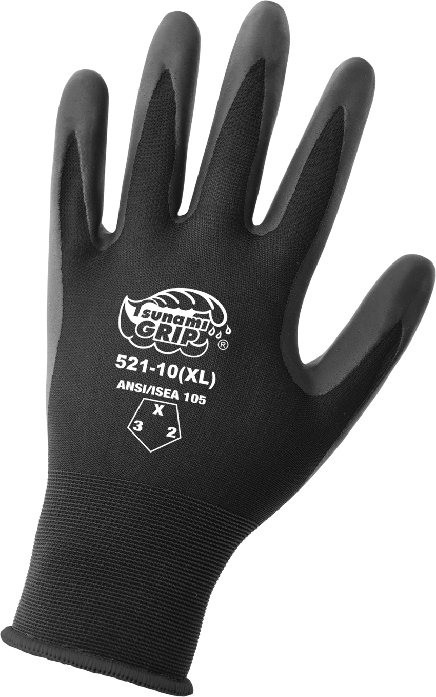 Tsunami Grip&reg; FDA Compliant Nitrile Coated 21-Gauge General Purpose Gloves
