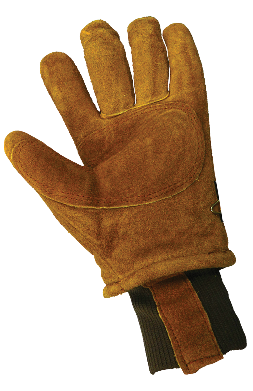 Premium-Grade Russet Colored Cowhide Split Leather Insulated Freezer Gloves