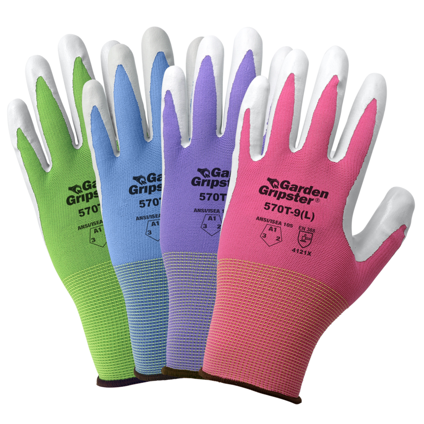 Garden Gripster® Nitrile Coated Garden Gloves in Four Colors