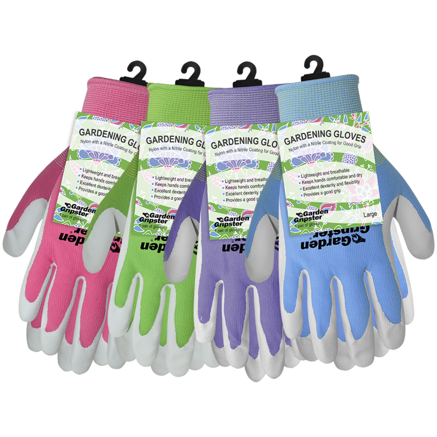 Garden Gripster® Nitrile Coated Garden Gloves in Four Colors