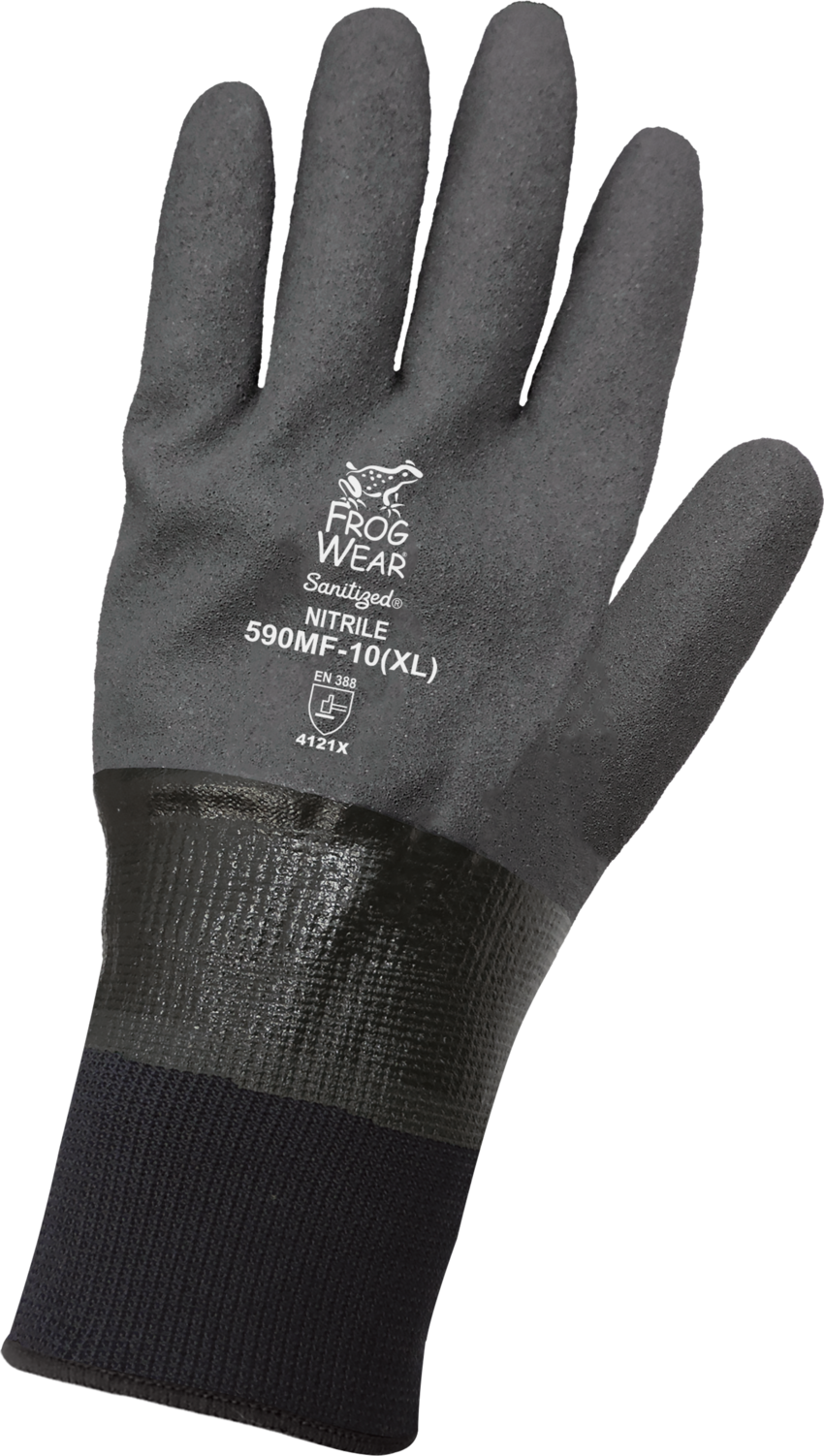 FrogWear® Fully-Coated Mach Finish Nitrile Waterproof Gloves