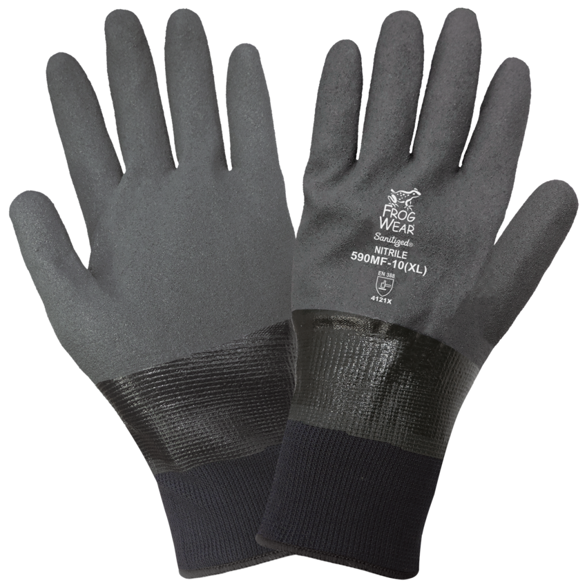 FrogWear® Fully-Coated Mach Finish Nitrile Waterproof Gloves