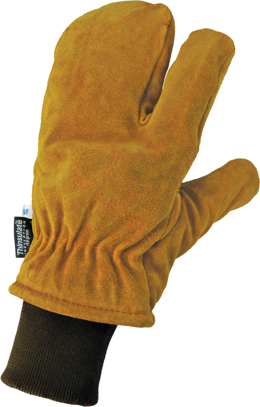 Premium Cowhide Split Finger Insulated Freezer Mitten