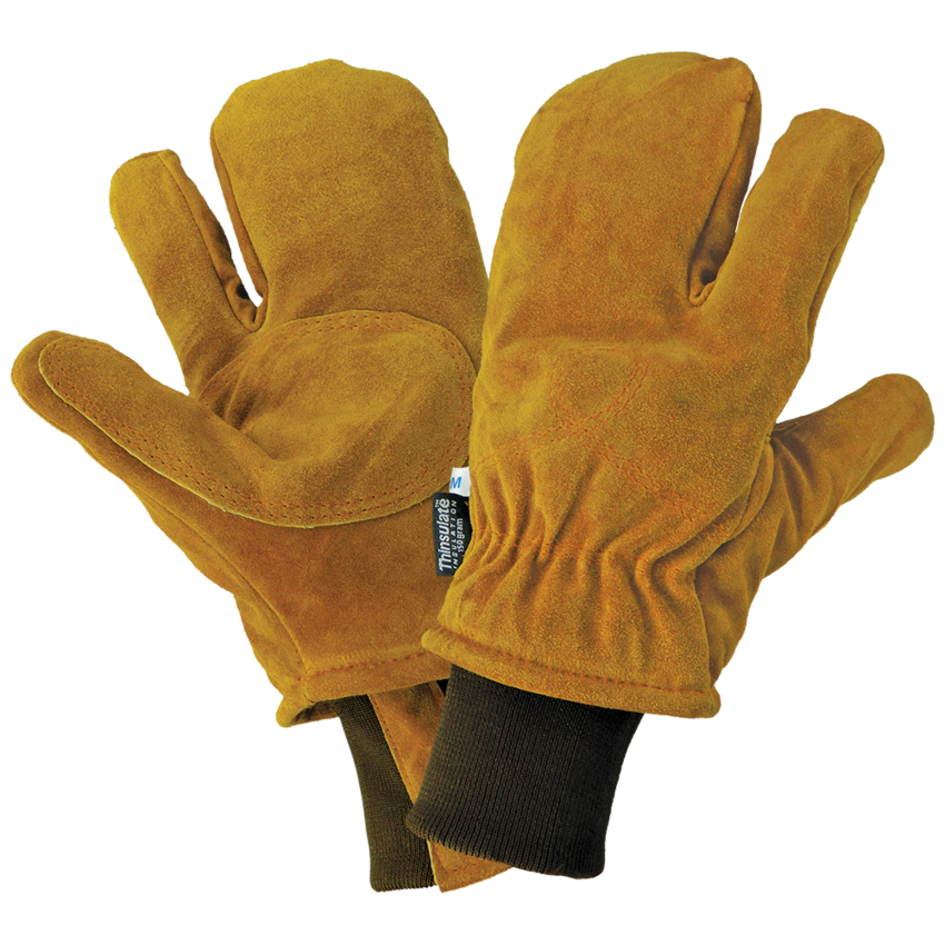 Premium Cowhide Split Finger Insulated Freezer Mitten