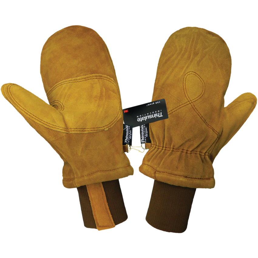 Premium Split Cowhide Leather Freezer Mittens with Reinforced Palm