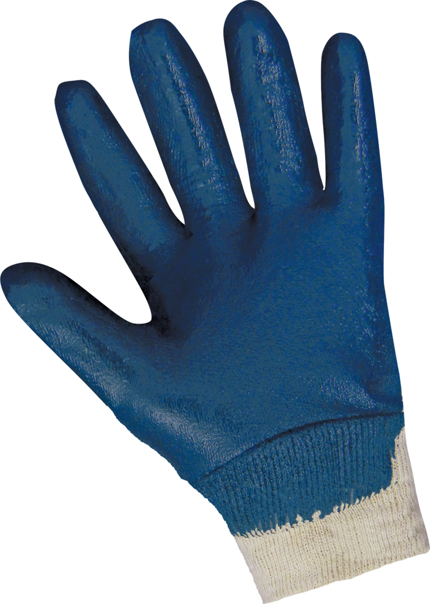 Solid Nitrile Three-Quarter Coated Two-Piece Jersey Gloves