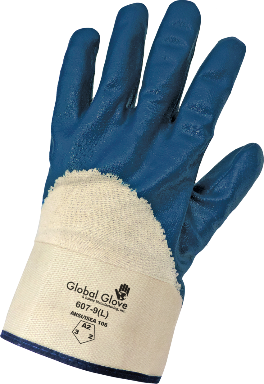 Solid Nitrile Three-Quarter Coated Two-Piece Jersey Gloves