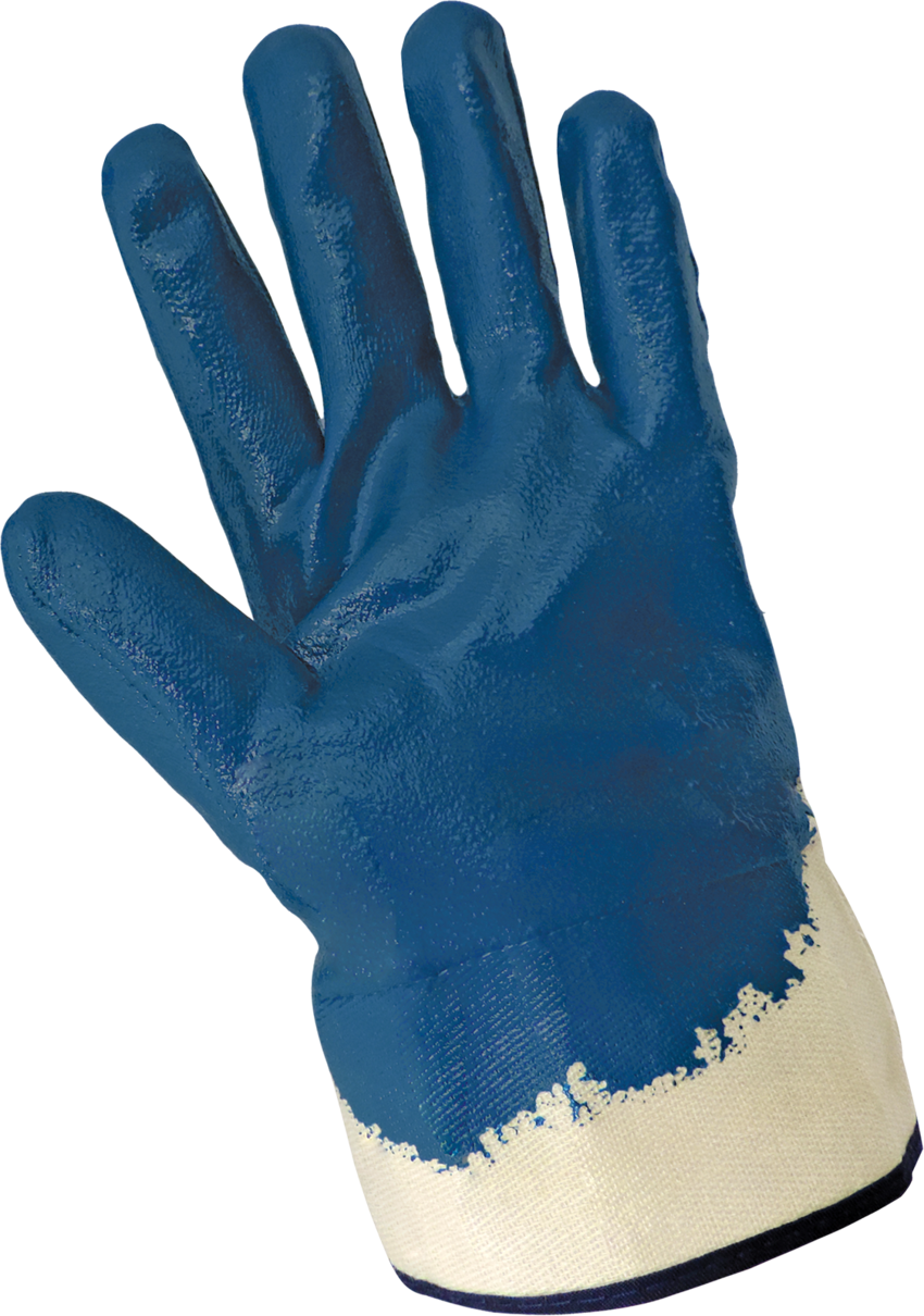 Solid Nitrile Three-Quarter Coated Two-Piece Jersey Gloves