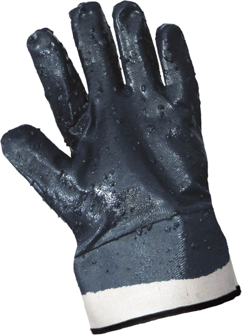 Rough Finish Solid Nitrile Fully Coated Two-Piece Jersey Gloves