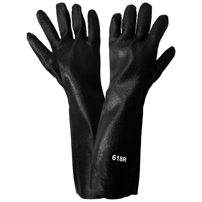 18-Inch Economy Dipped PVC Gloves