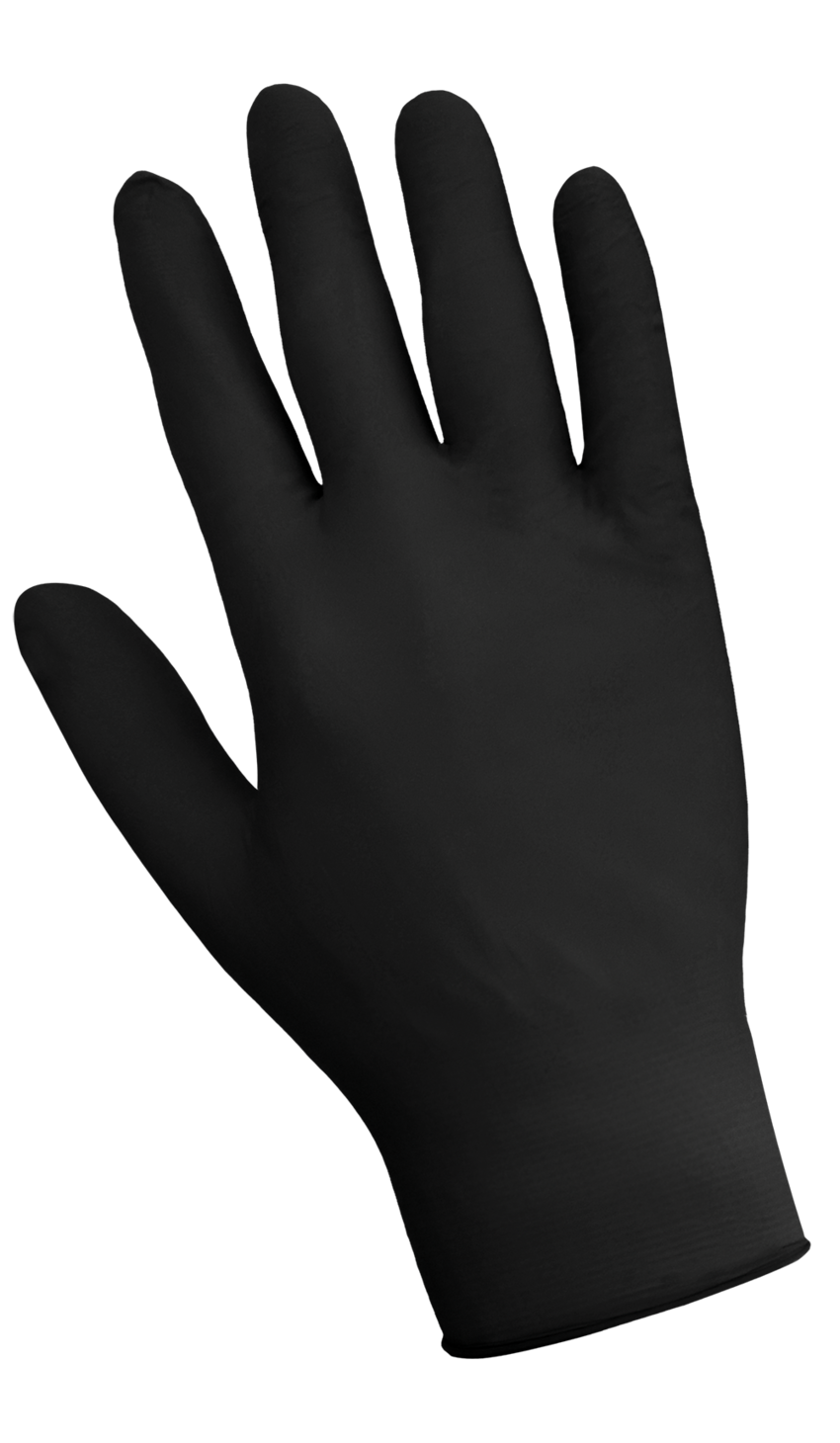 Nitrile, Powder-Free, Industrial-Grade, Black, 5-Mil, Textured Fingertips, 9.5-Inch Disposable Gloves