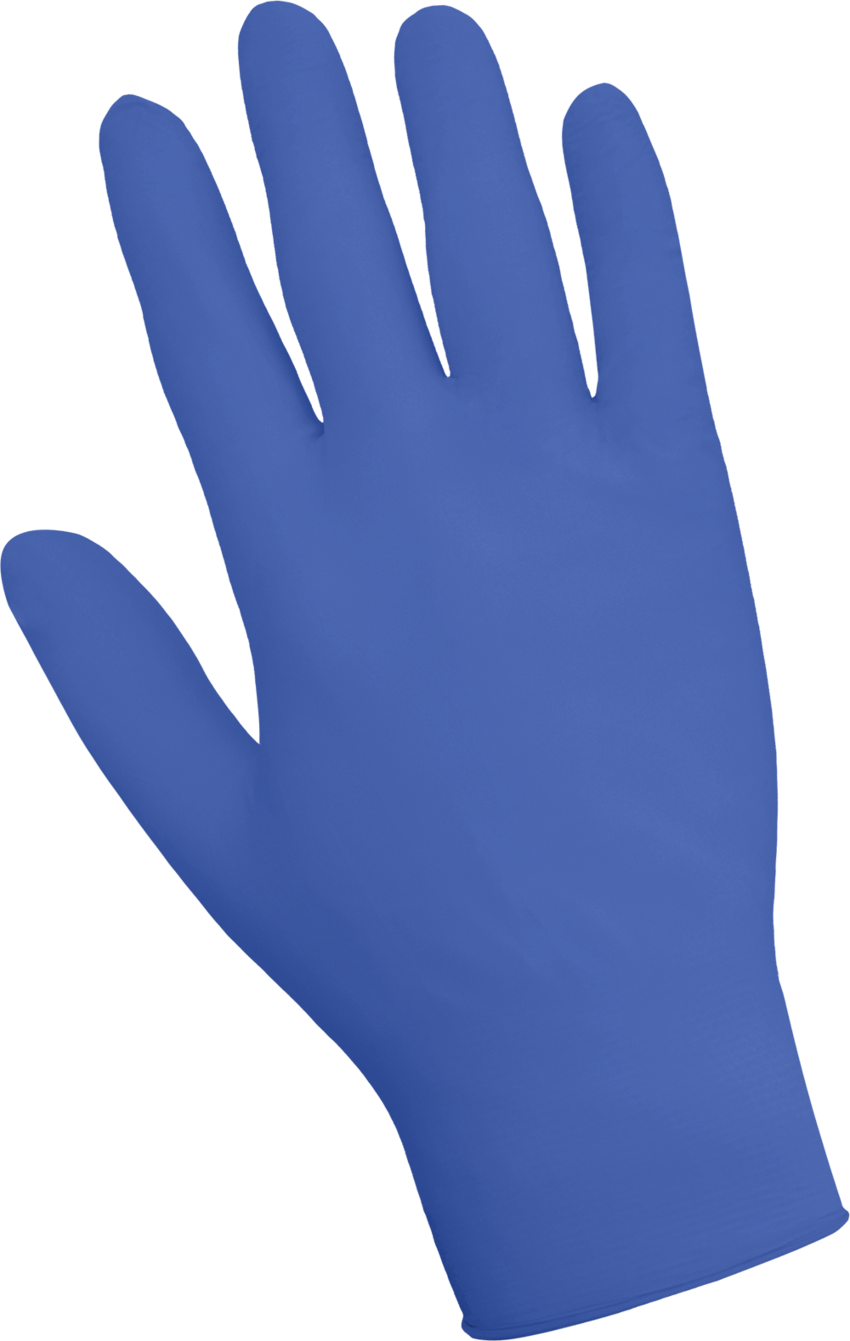 Nitrile, Powder-Free, Industrial-Grade, Lightweight, Royal Blue, 2.5-Mil, Textured Fingertips, 9.5-Inch Disposable Gloves